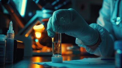 Investigative scene forensic expert employing fingerprint scanner