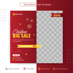 Christmas Offer Big Sale Social Media Facebook Cover Banner Template