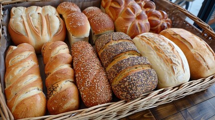 Grandeur of grain: Loaves, rolls, and buns, each variety basking in the market light