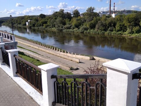 Russia. Embankment of the Dnieper River in Smolensk.