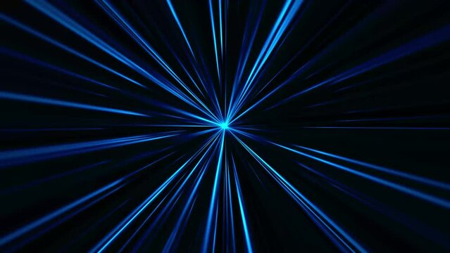 Abstract background, blue lines, video animation, speed, communication technology concept.