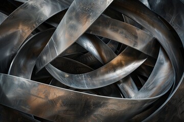 modern art abstract metal shapes sculpture 