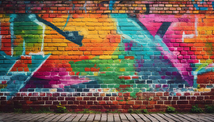 Old wall painted graffiti drawing aerosol paints. City graffiti backdrop, street art background