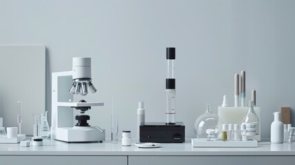 Modern Laboratory Equipment on Workbench