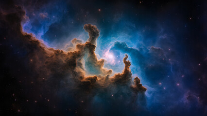 Fototapeta na wymiar Deep space nebula with stars.