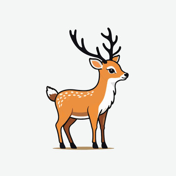 cute deer vector isolated