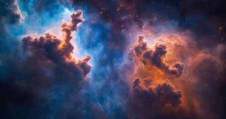 Deep space nebula with stars. - obrazy, fototapety, plakaty