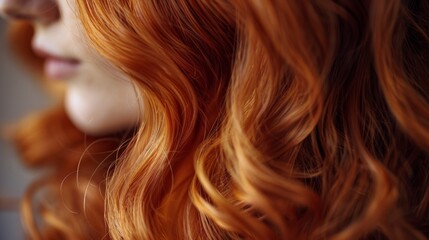 Fototapeta premium Smooth transitions between a variety of rich and natural hair tints. A close up exploration of texture and tone in hair