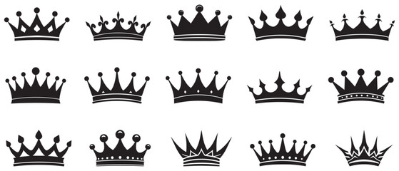 Crown icon.Flat color design.Vector illustration isolated on white background.