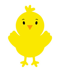 Easter Chick clip art design on plain white transparent isolated background for card, shirt, hoodie, sweatshirt, apparel, tag, mug, icon, poster or badge