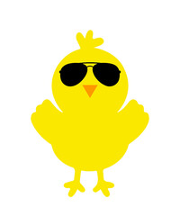 Easter Chick clip art design on plain white transparent isolated background for card, shirt, hoodie, sweatshirt, apparel, tag, mug, icon, poster or badge