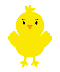 Easter Chick clip art design on plain white transparent isolated background for card, shirt, hoodie, sweatshirt, apparel, tag, mug, icon, poster or badge
