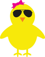 Easter Chick clip art design on plain white transparent isolated background for card, shirt, hoodie, sweatshirt, apparel, tag, mug, icon, poster or badge