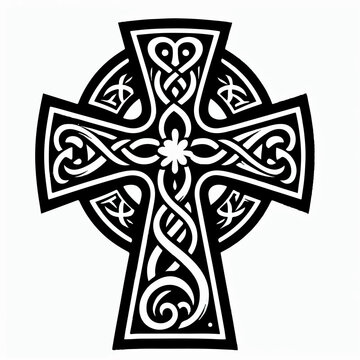 Celtic cross coloring page st patrick's day