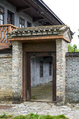 Ancient buildings with brick walls in rural China