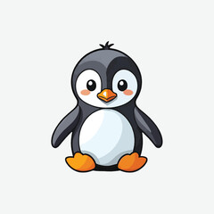 Fototapeta premium cute little pinguin vector isolated