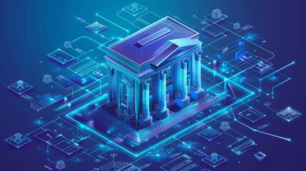 Illustrate the future of banking by blending technology and innovation