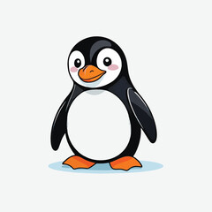 cute little pinguin vector isolated