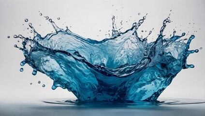 Blue water splash