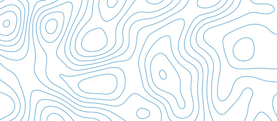 abstract blue wave paper curved reliefs background. Topography map pattern, Geographic curved, vector illustration. seamless textrue, vintage waves. Panorama view multicolor wave curve line. - obrazy, fototapety, plakaty