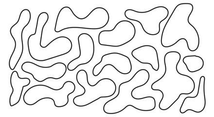 Blob vector liquid shadows random shapes. Black cube drops simple shapes. vector illustration isolate on white background in eps 10.