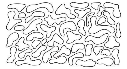 Blob vector liquid shadows random shapes. Black cube drops simple shapes. vector illustration isolate on white background in eps 10.