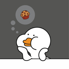 Duck Pose Cartoon Vector Illustrations. Good for Graphic Assets