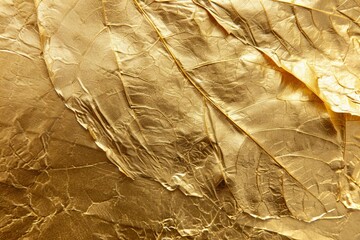 Golden texture The sheen of leaf gold foil for luxurious and radiant designs - obrazy, fototapety, plakaty