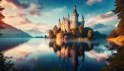 castle by the lake
