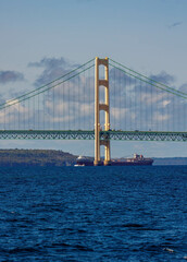 Mackinac Bridge is a suspension bridge that connects the Upper and Lower peninsulas of Michigan