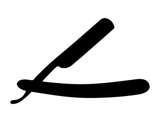Razor silhouette vector art white background