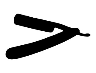 Razor silhouette vector art white background