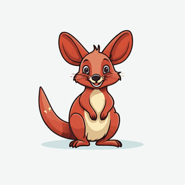 cute kangoro vector isolated