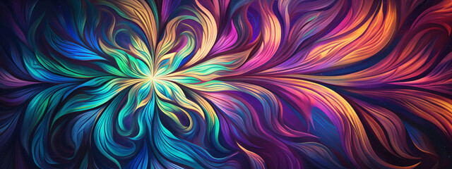 Fototapeta na wymiar Vibrant Floral Abstract Swirl