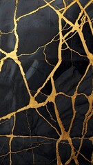 Black Marble Texture with gold Veins. Luxury background