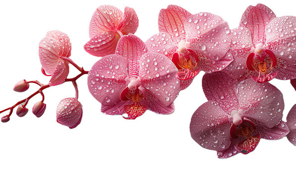 Beautiful orchid flowers on a white background