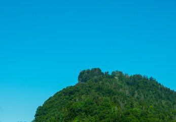 Obraz premium Europe's Highest Elevator on a Mountain Peak in a Sunny Summer Day in Burgenstock, Nidwalden, Switzerland.