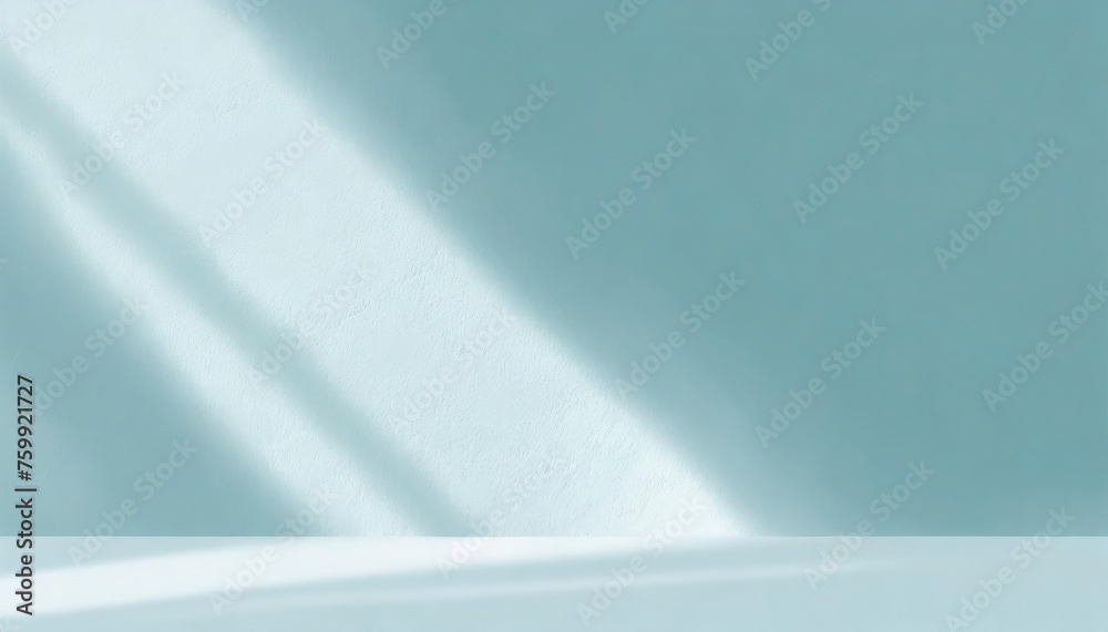 Aufkleber abstract minimal light grunge blue background for product presentation. shadow and light from window