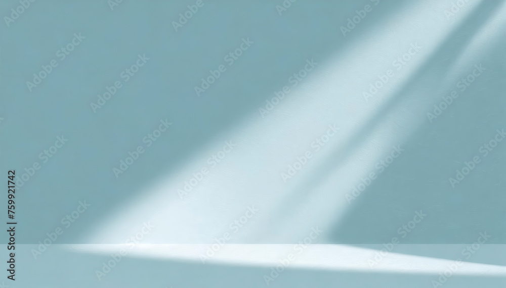 Aufkleber abstract minimal light grunge blue background for product presentation. shadow and light from window