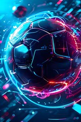 abstract digital soccer football composition - 759923599