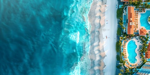 Aerial View of Vibrant Sunny Isles Beach Florida with Oceanfront Attractions. Concept Aerial Photography, Sunny Isles Beach, Oceanfront Attractions, Vibrant Colors, Florida Attractions