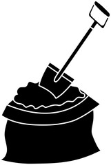 shovel illustration ecology silhouette nature logo soil icon care outline gardening farm organic green agriculture arbor seedling horticulture growth shape earth start ground for vector graphic backgr