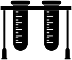 chemistry illustration research silhouette laboratory logo apparatus icon science outline equipment vial test experiment flask container tube analysis chemical shape lab biology liquid for vector