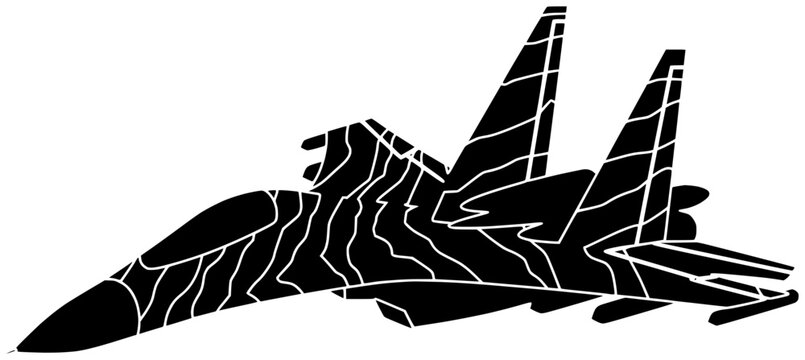 army illustration aircraft silhouette military logo flight icon airplane outline plane aviation air sky transportation fly jet defense force shape technology war fighter for vector graphic background - Powered by Adobe