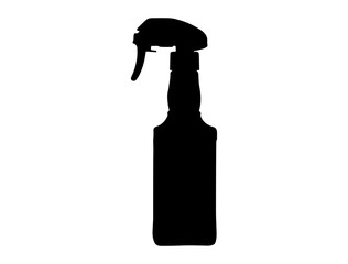 Water spray bottle silhouette vector art