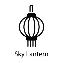 Fototapeta premium Sky Lantern icon