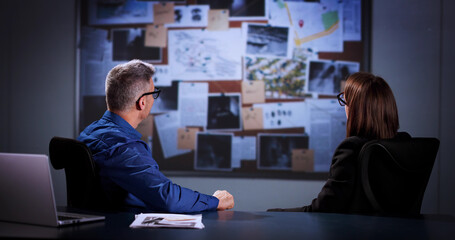 Private Detectives Searching Crime Investigation