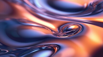 The close up of a glossy liquid surface with a soft focus. Generative AI AIG30. generative AI - obrazy, fototapety, plakaty