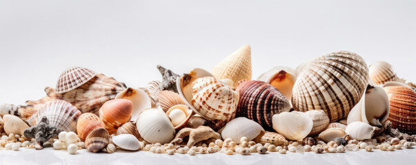 Fototapeta na wymiar A collection of small shells