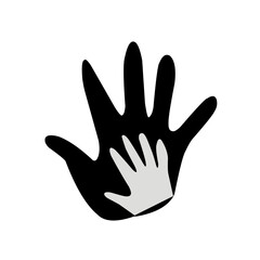 Obraz premium Caring hand logo, vector illustration